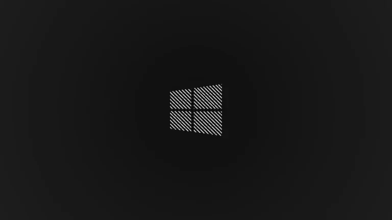 深灰渐变背景斜纹线条Windows图标高清壁纸
