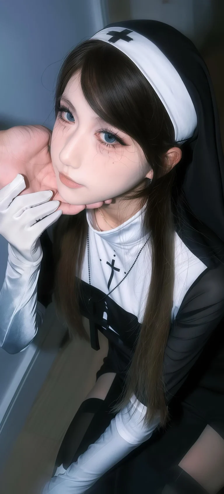 暗黑修女 cos 少女高清手机壁纸