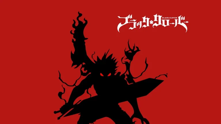 低饱和极简红黑配色阿斯塔恶魔半身剪影日系热血少年漫电脑高清 4K 电脑壁纸