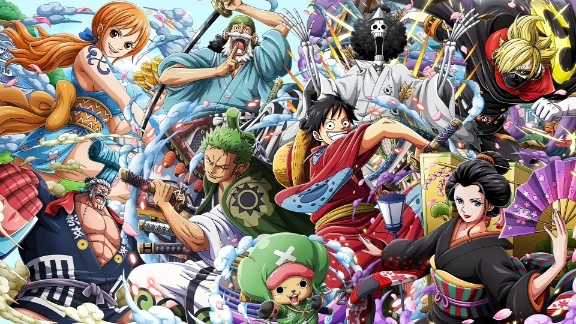 海贼王和之国篇草帽一伙全员和服原画 4K 电脑壁纸