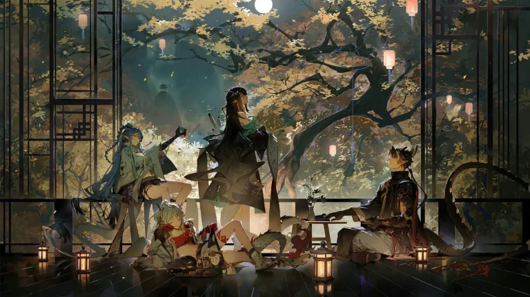 明日方舟年夕令中秋古风月夜 4K 电脑壁纸