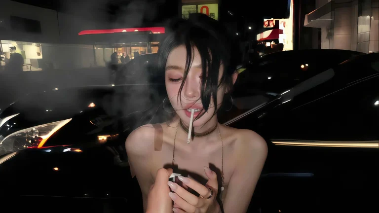 夜晚女生暗色系