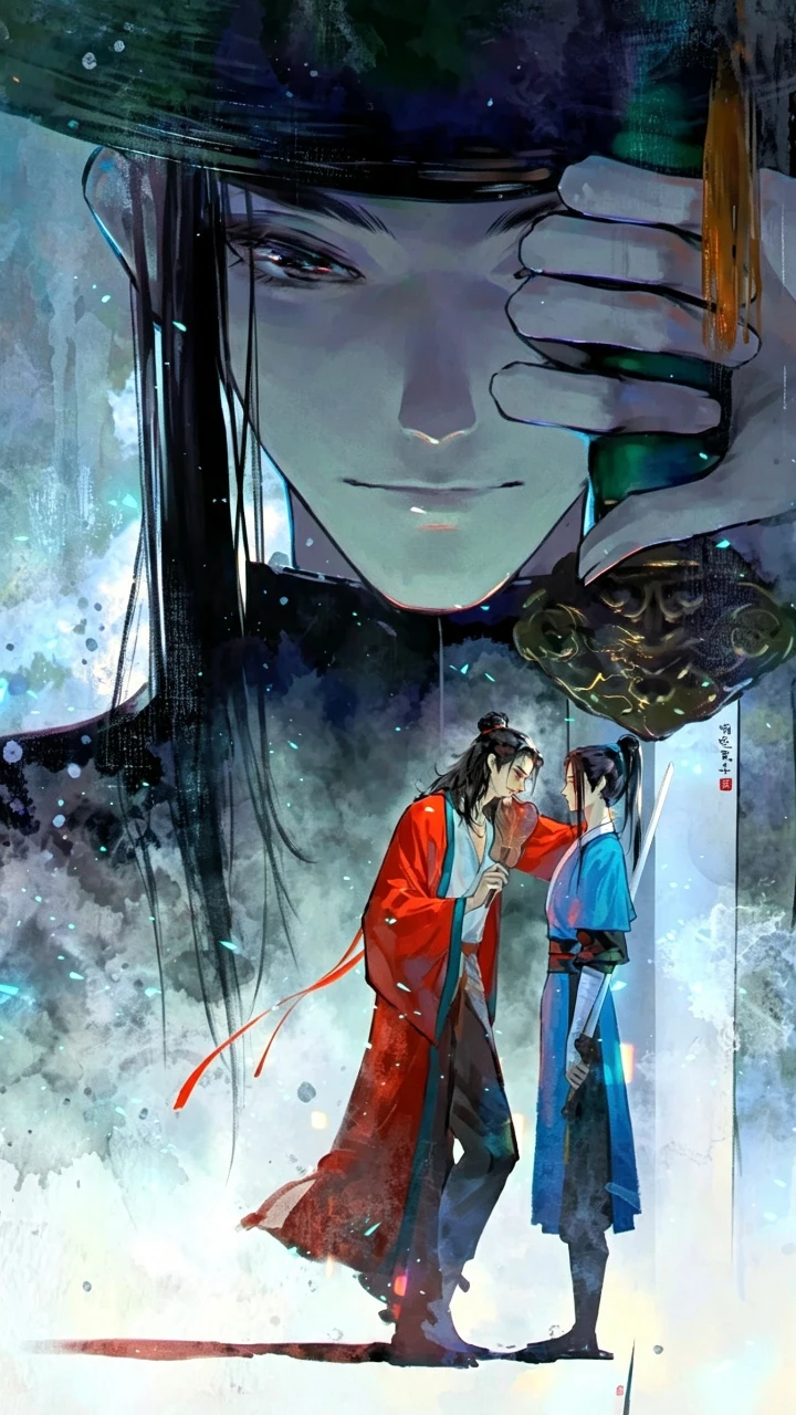 八仙吕洞宾钟离权国风同人插画高清原画