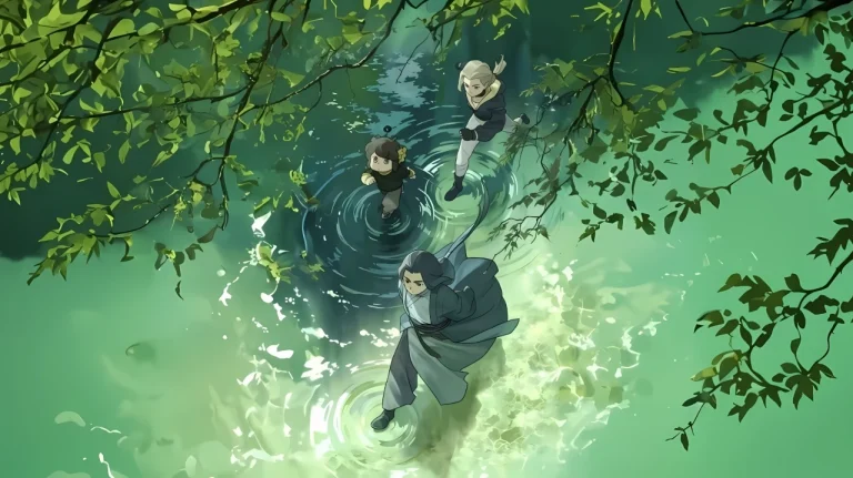 罗小黑战记溪水漫步俯视角清新治愈