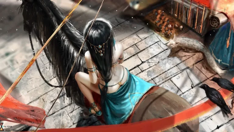 异域少女骏马4K电脑壁纸