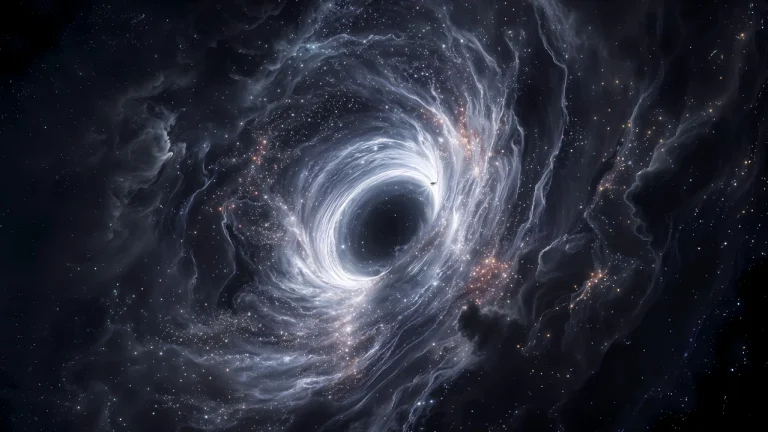 深邃宇宙星河黑洞漩涡暗黑科幻风