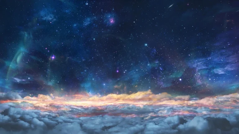 云海之上绚烂星河宇宙星云三体科幻风景壁纸