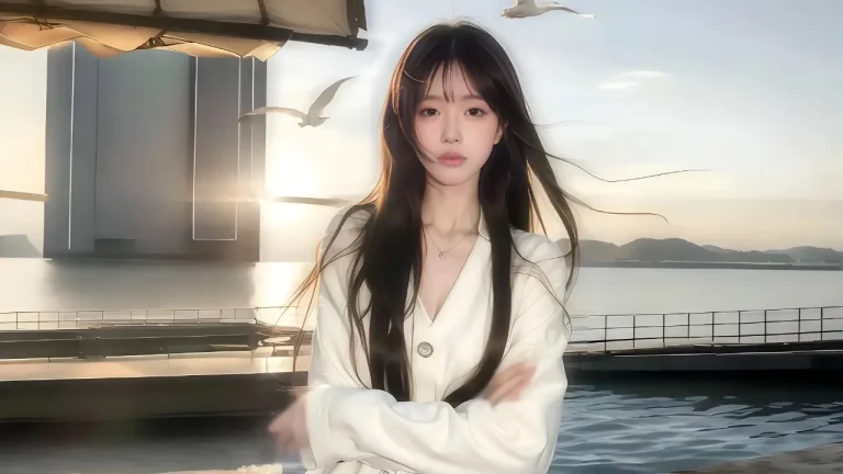 海边少女逆光回眸海鸥飞舞清新人像4K电脑壁纸